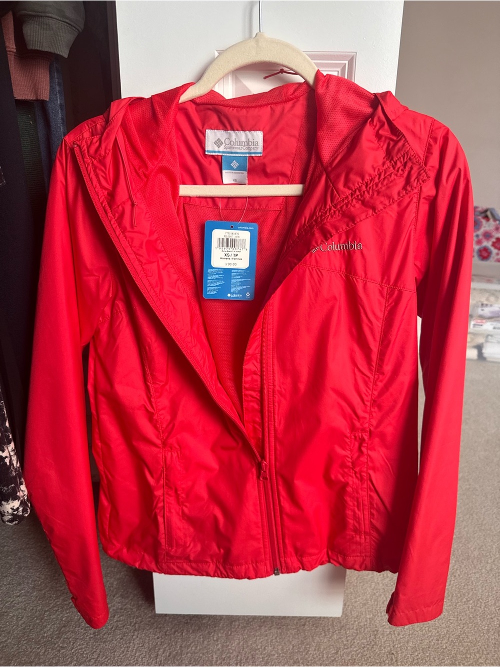 Columbia Women's Red Lightweight Hooded Utility Jacket